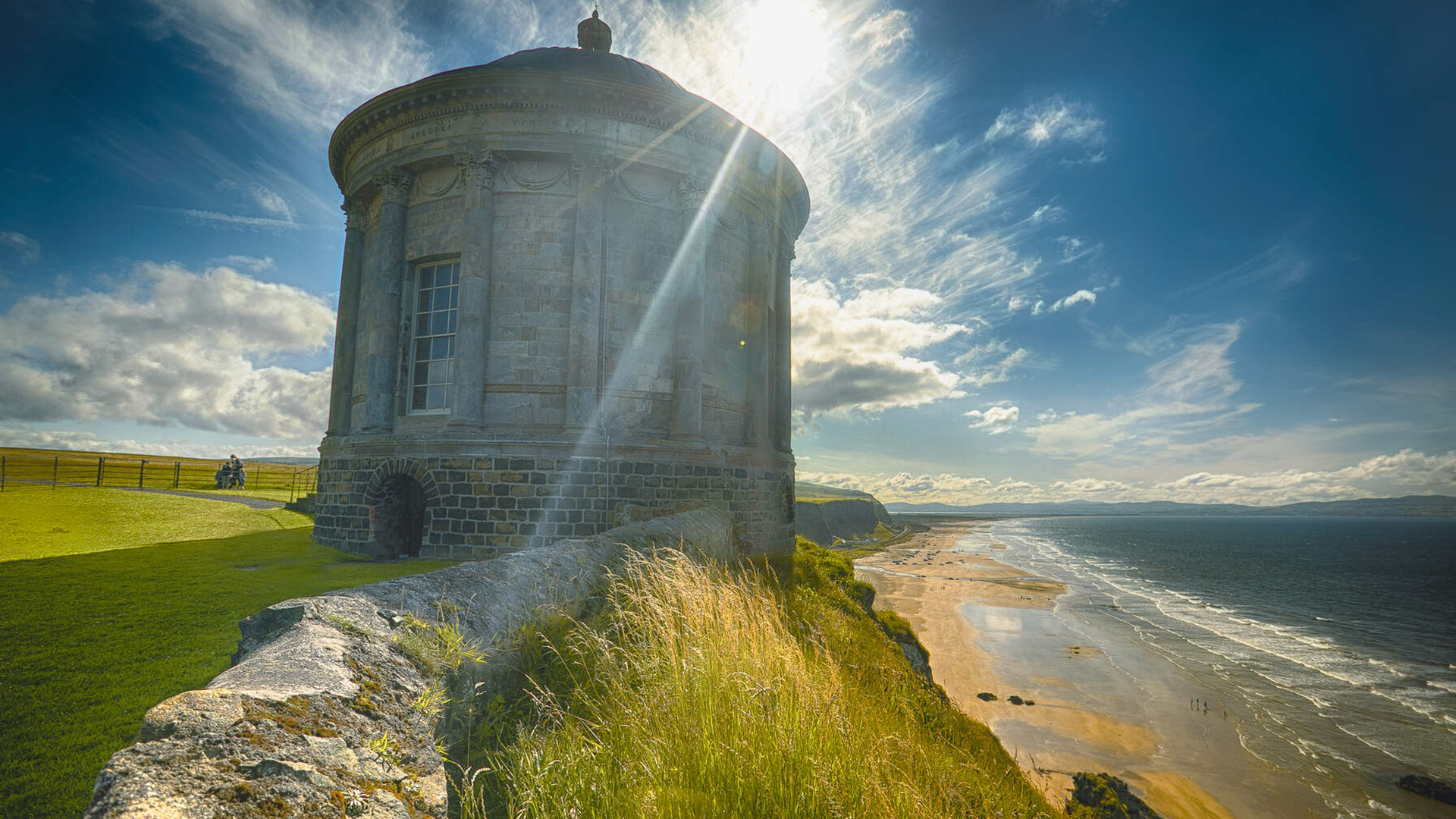 Mussenden Temple overlooking Downhill Beach 